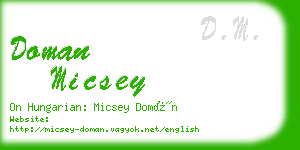 doman micsey business card